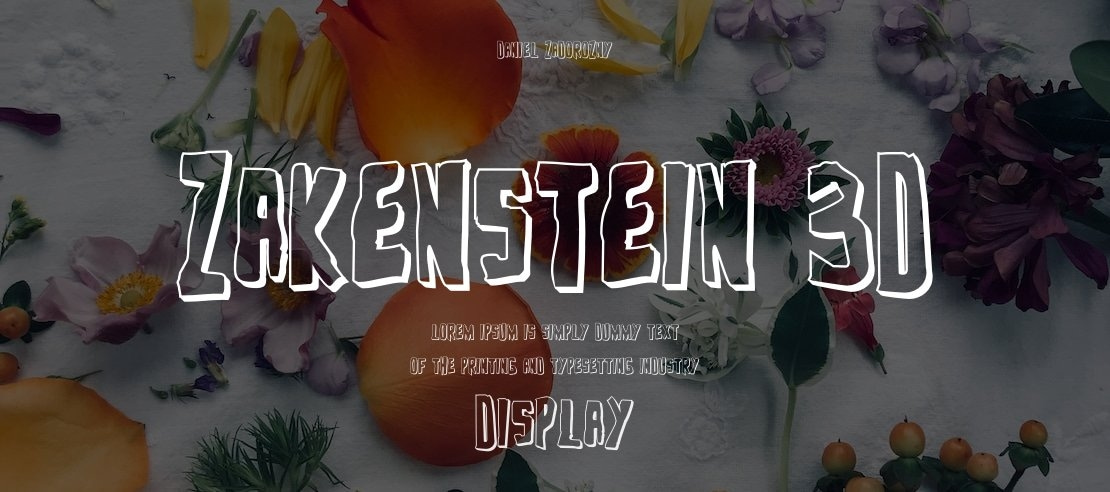 Zakenstein 3D Font Family