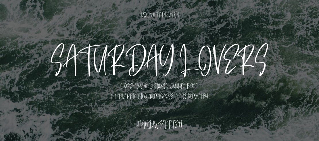 Saturday Lovers Font