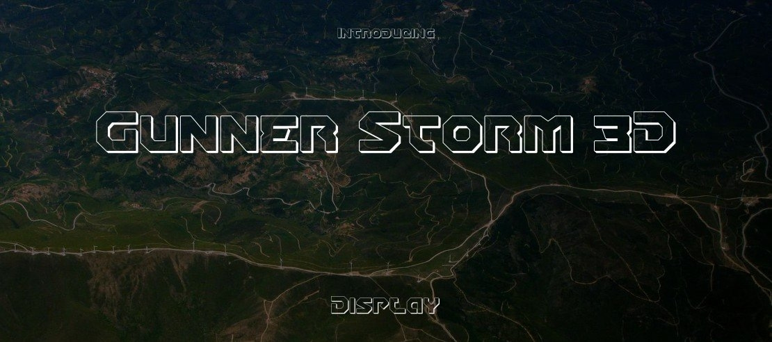 Gunner Storm 3D Font Family