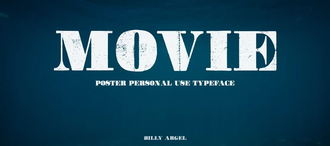 Movie Poster Personal Use Font
