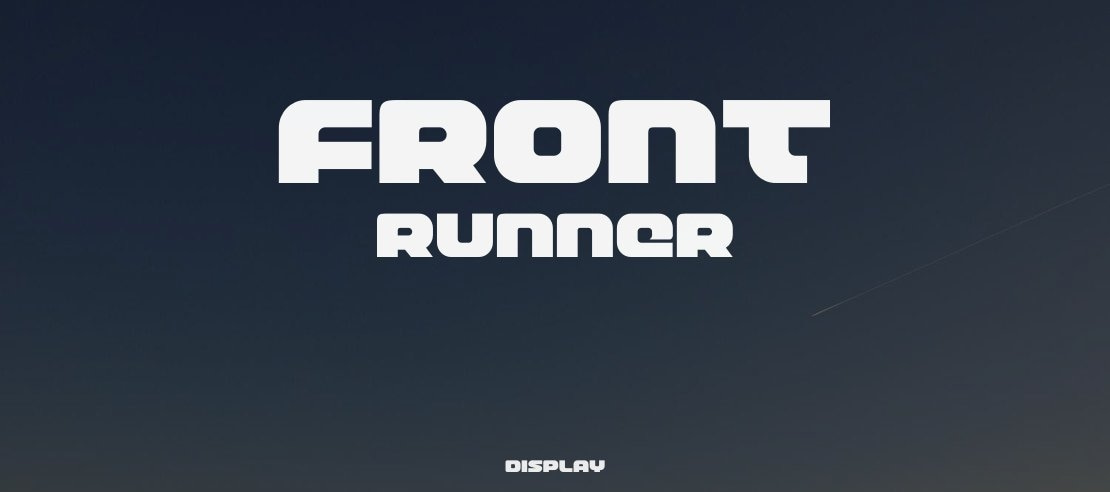 Front Runner Font Family