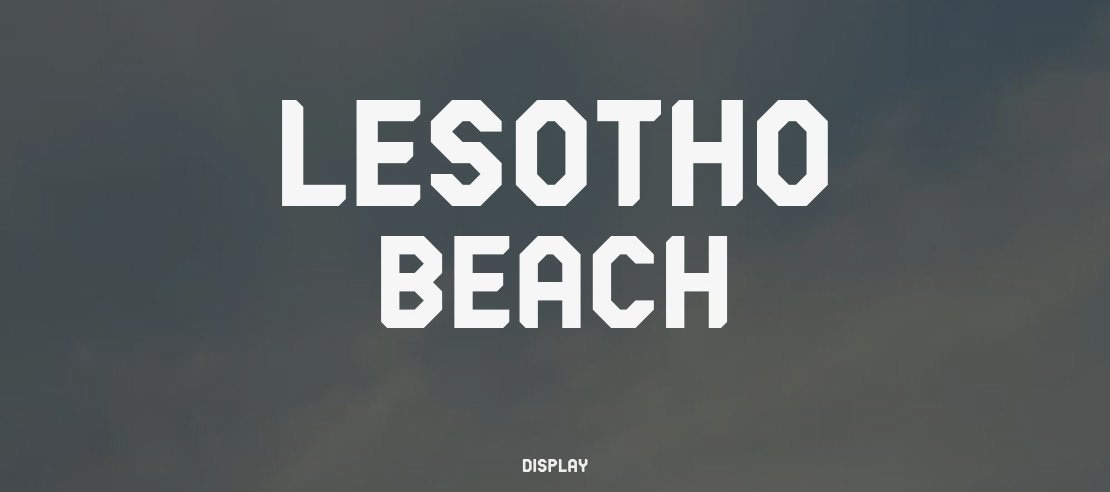 Lesotho Beach Font