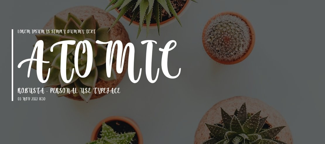 Atomic Robusta - Personal Use Font