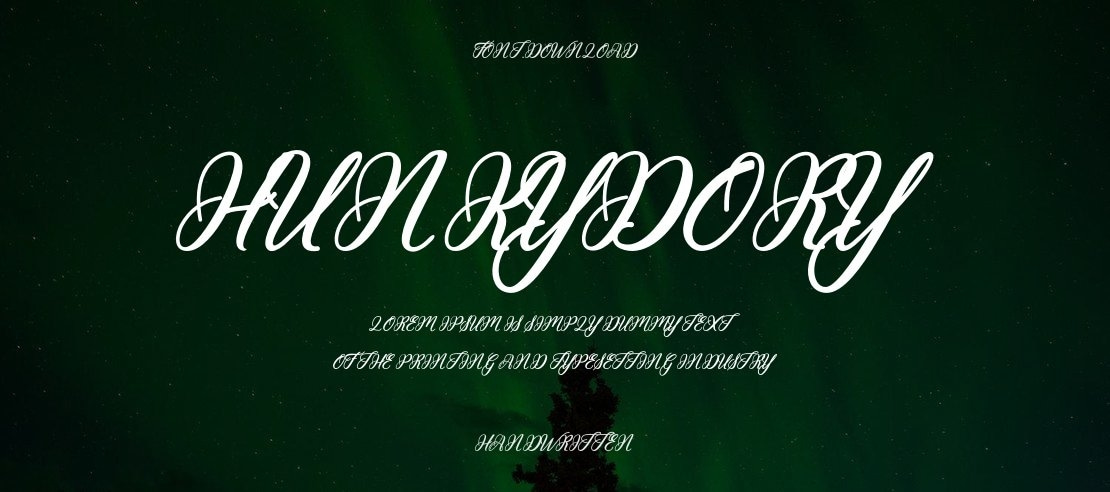 Hunkydory Font