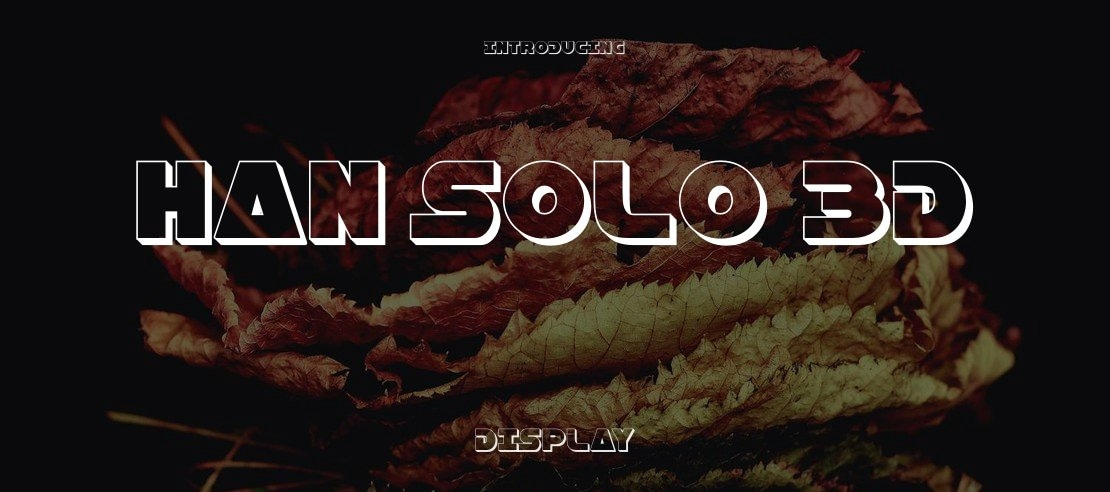 Han Solo 3D Font Family