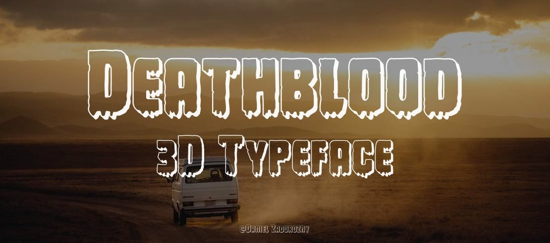 Deathblood 3D Font Family