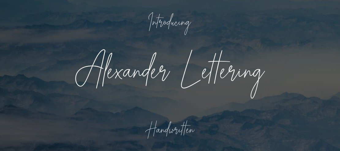 Alexander Lettering Font