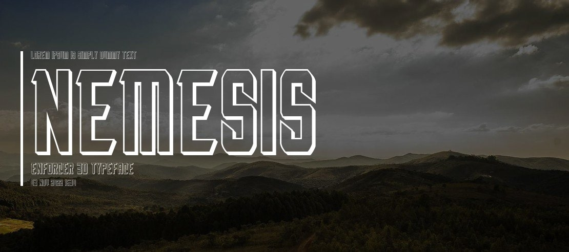 Nemesis Enforcer 3D Font Family