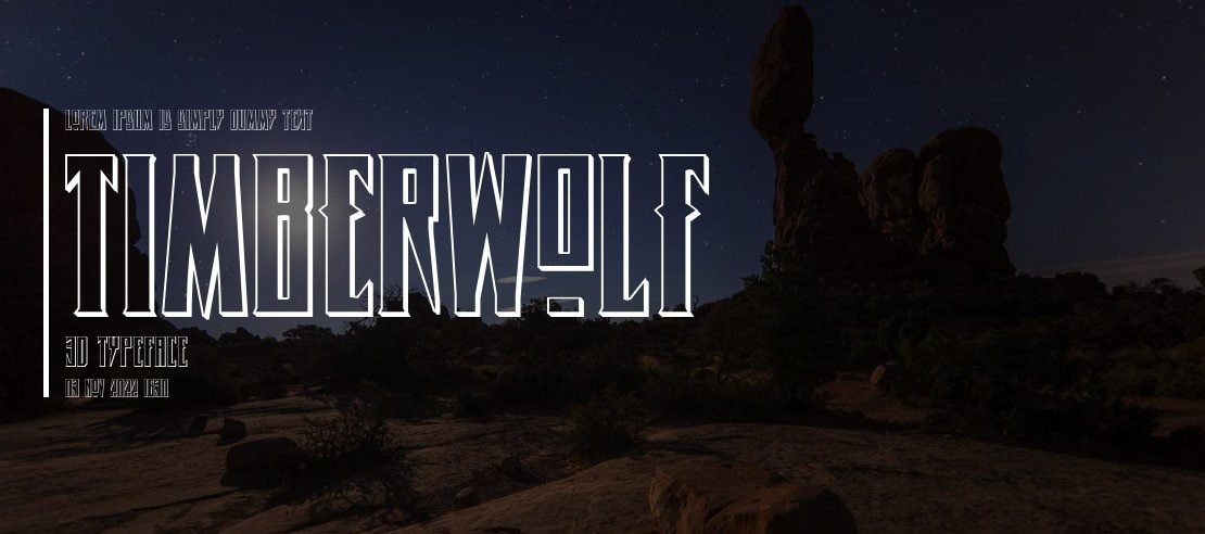 Timberwolf 3D Font Family