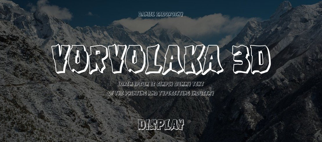 Vorvolaka 3D Font Family