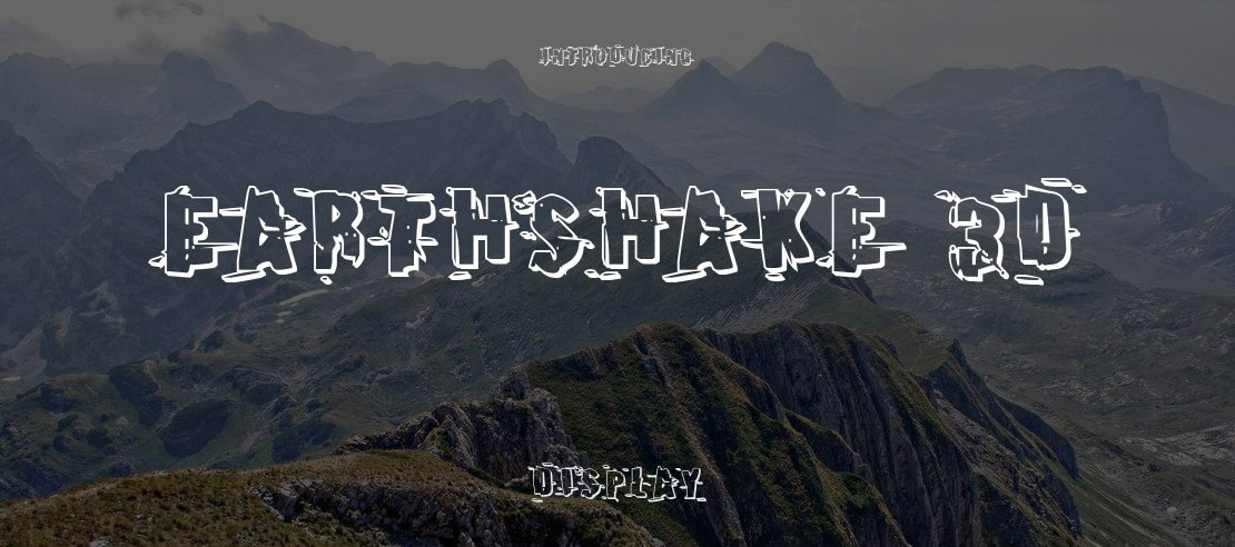 Earthshake 3D Font Family