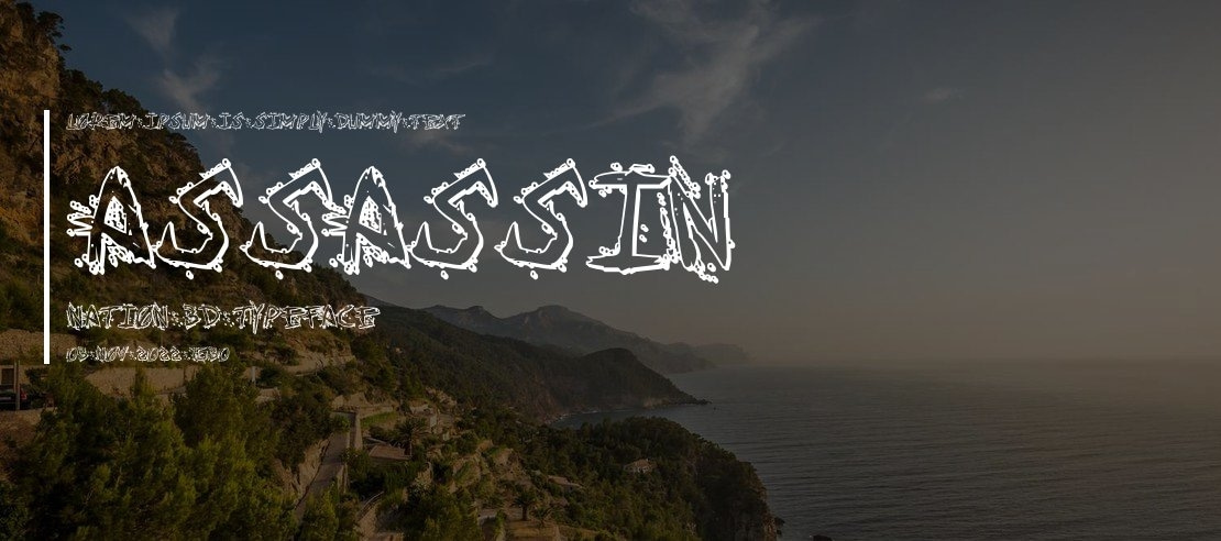 Assassin Nation 3D Font Family