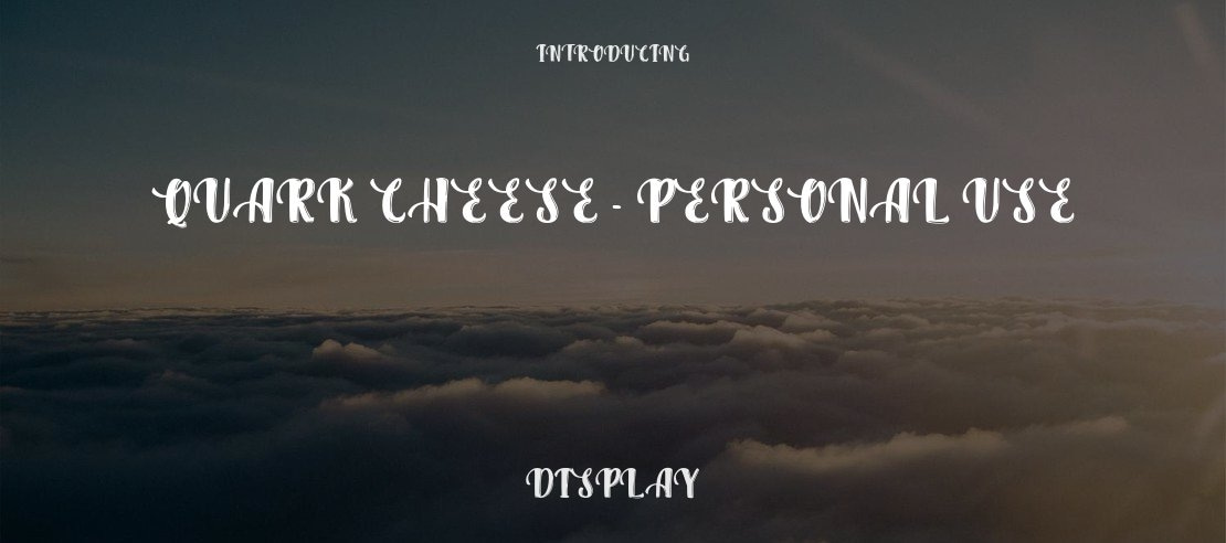 Quark Cheese - Personal Use Font