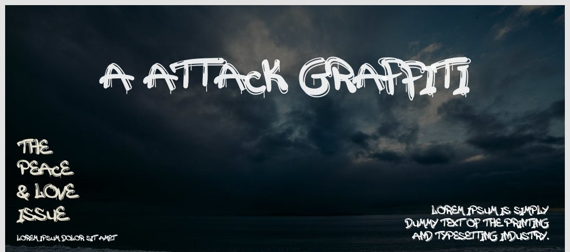 a Attack Graffiti Font