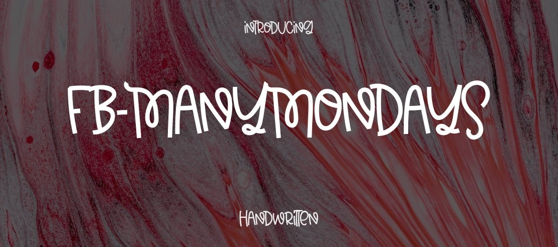 FB-ManyMondays Font