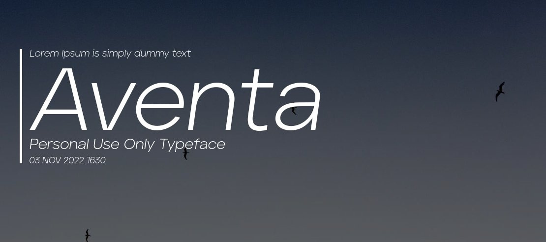 Aventa Personal Use Only Font Family