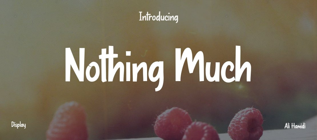 Nothing Much Font
