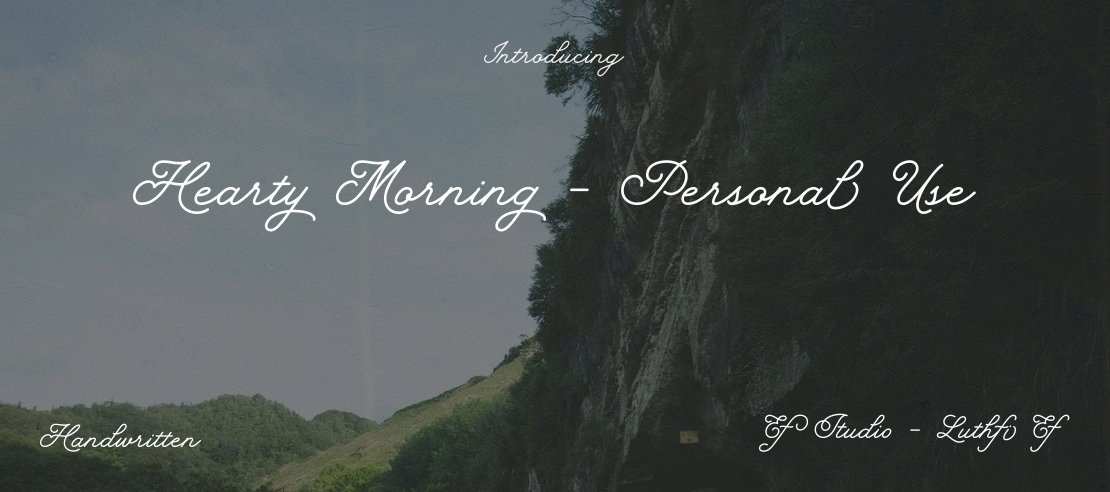 Hearty Morning - Personal Use Font