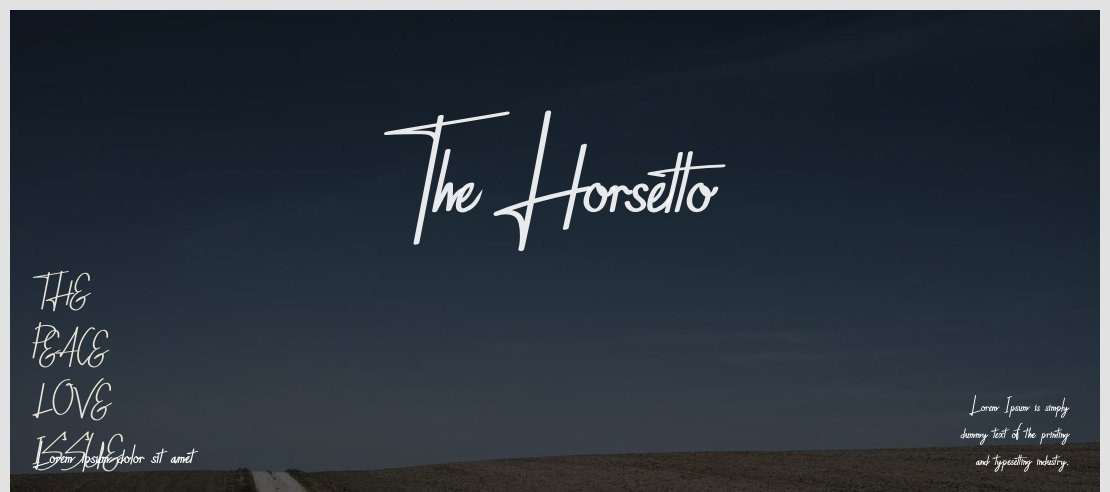 The Horsetto Font