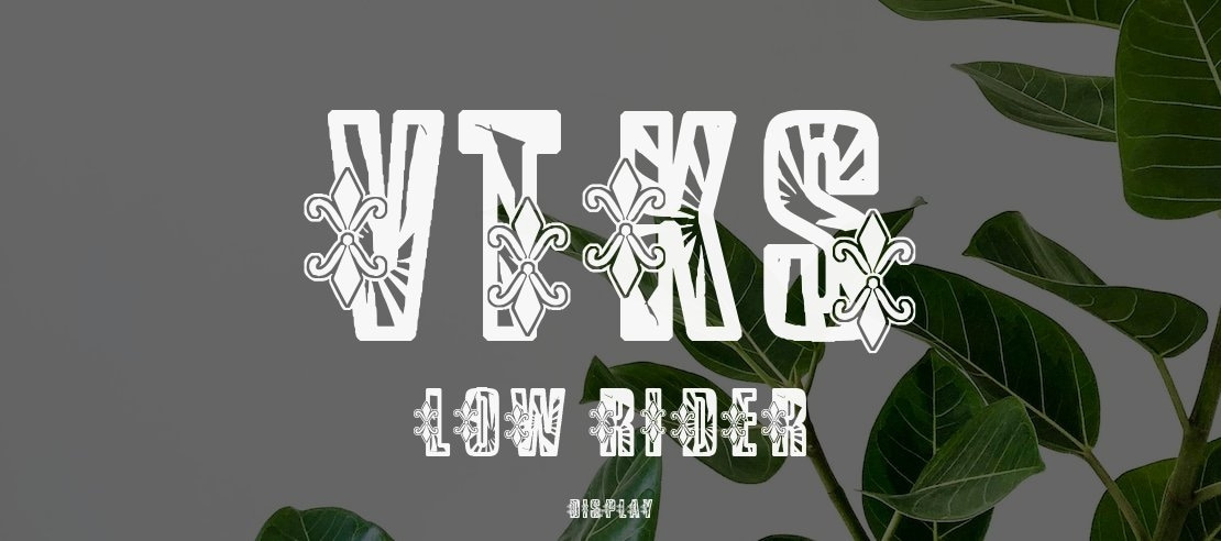 VTKS Low Rider Font Family