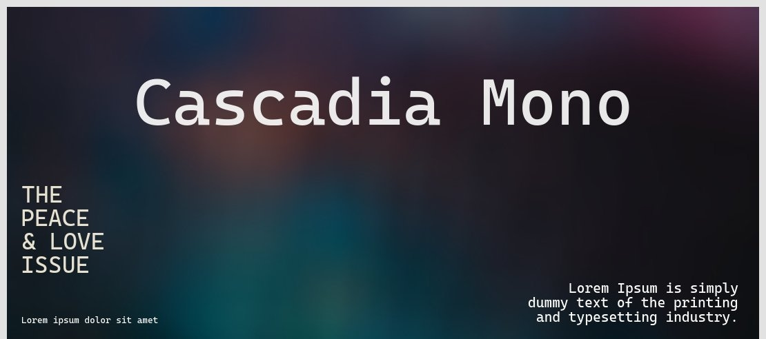 Cascadia Mono Font