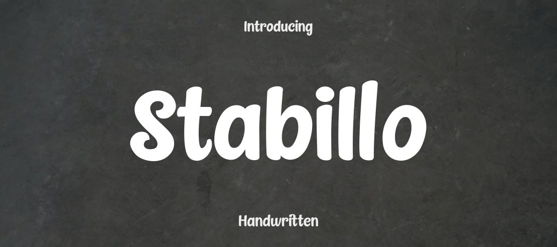 Stabillo Font