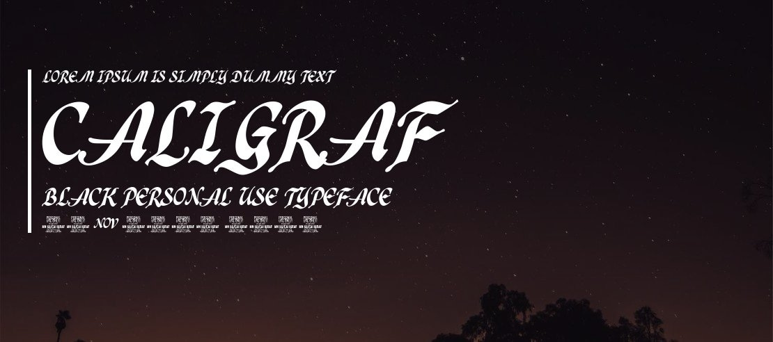 Caligraf Black PERSONAL USE Font Family