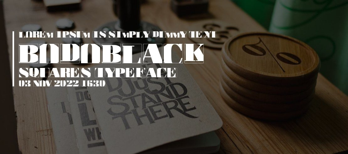 Bodoblack Squares Font Family