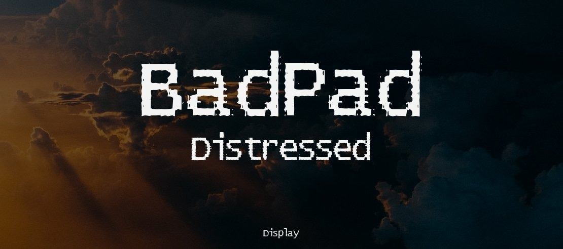 BadPad Distressed Font