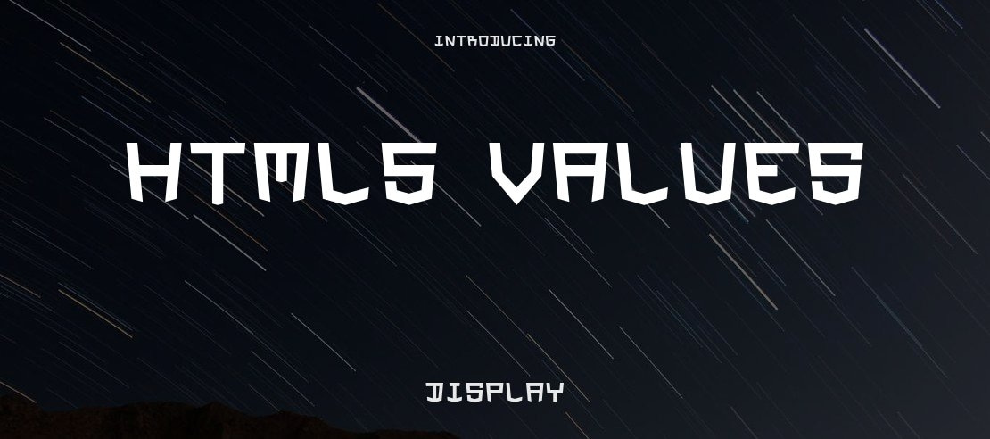 HTML5 Values Font
