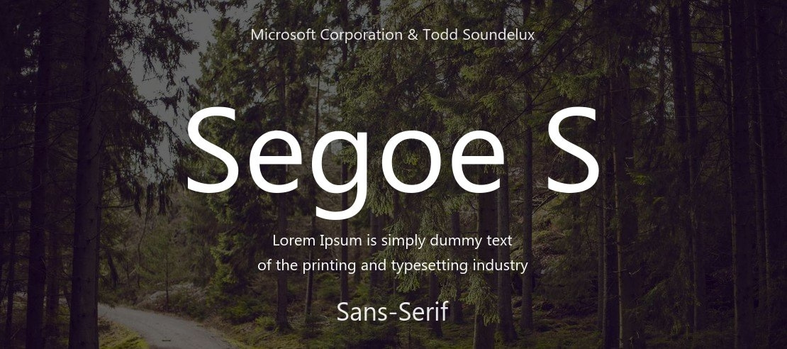 Segoe S Font Family