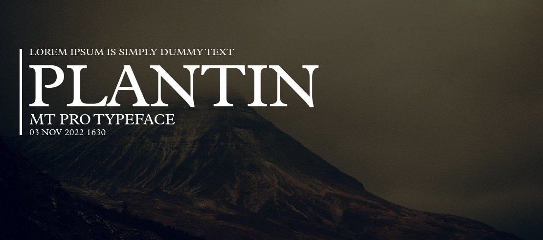 Plantin MT Pro Font Family