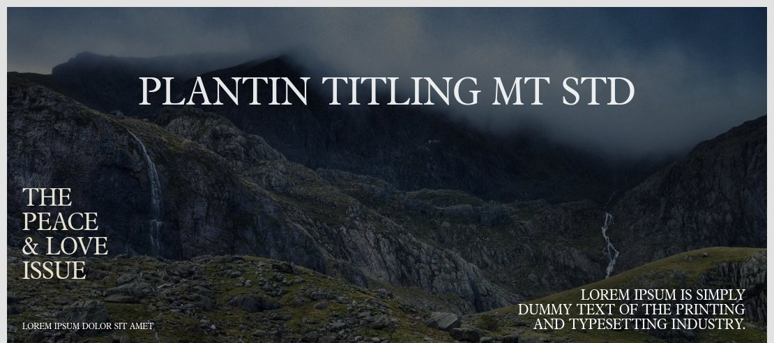 Plantin Titling MT Std Font