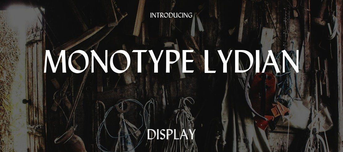 Monotype Lydian Font Family