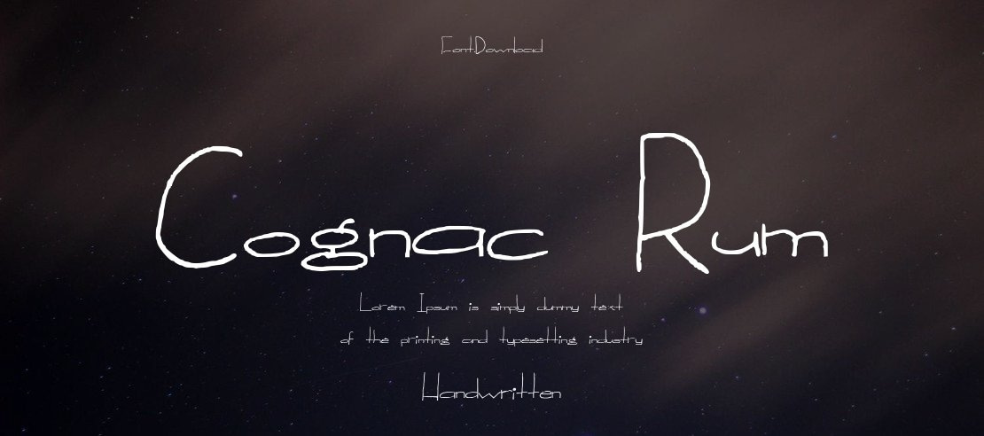 Cognac Rum Font