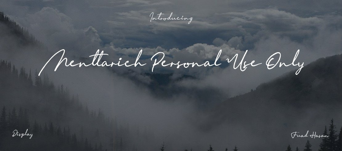 Menttarich Personal Use Only Font Family