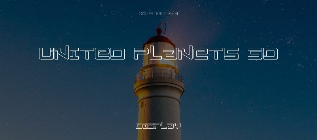 United Planets 3D Font Family