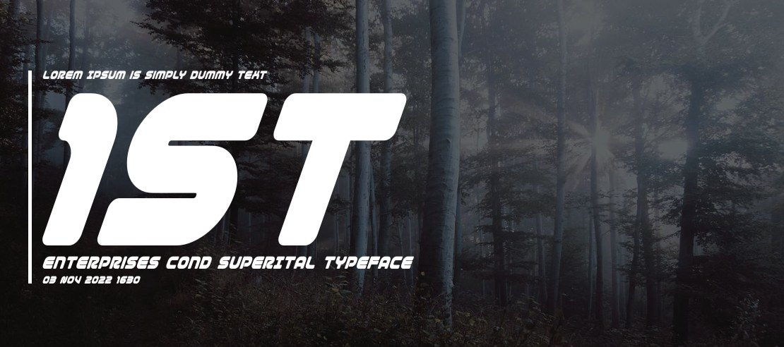 1st Enterprises Cond SuperItal Font Family