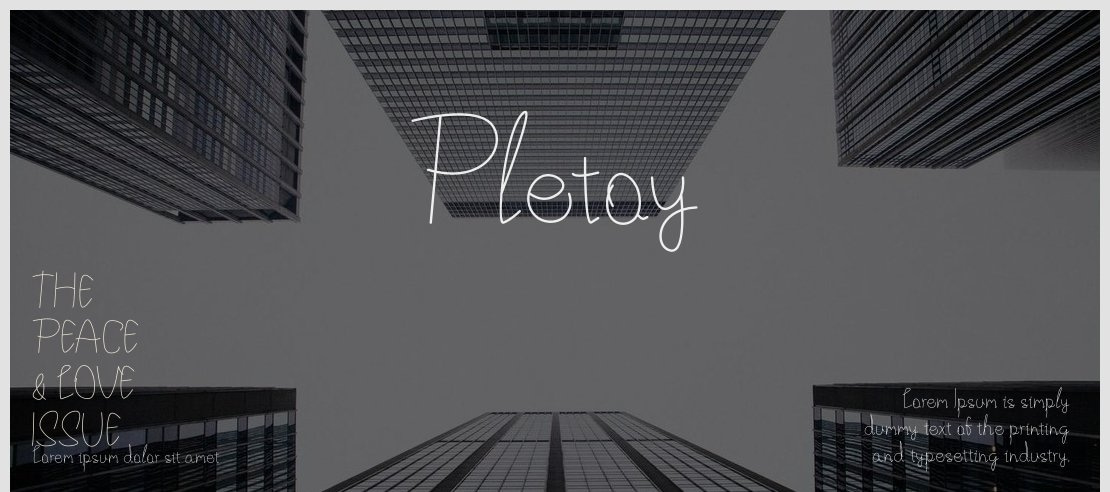 Pletoy Font
