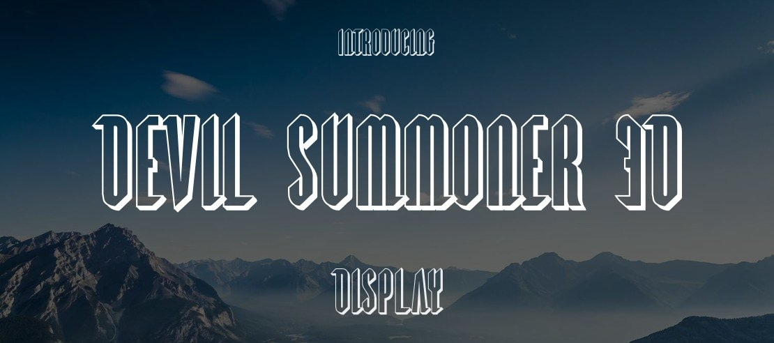 Devil Summoner 3D Font Family