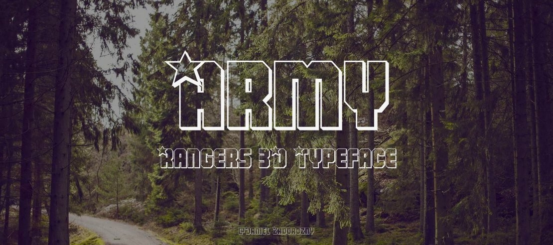 Army Rangers 3D Font Family