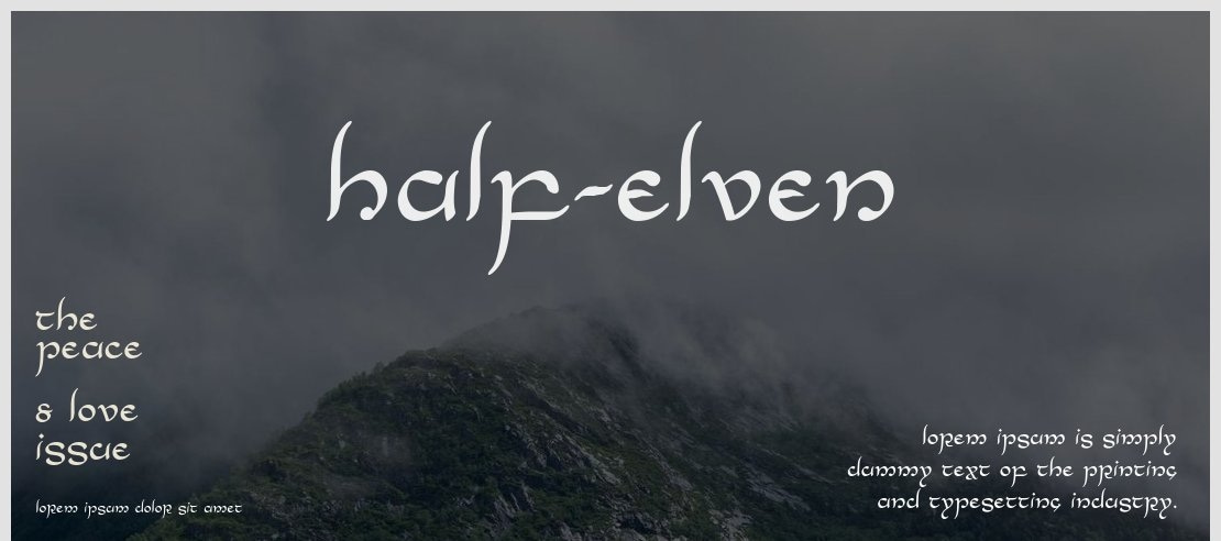 Half-Elven Font Family