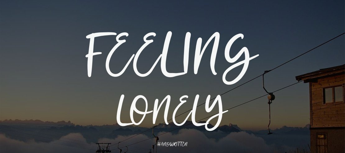 feeling lonely Font
