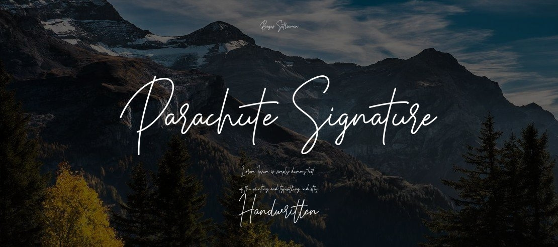 Parachute Signature Font