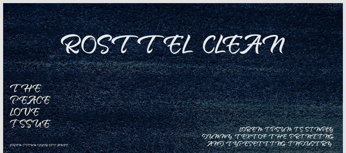Rosttel Clean Font