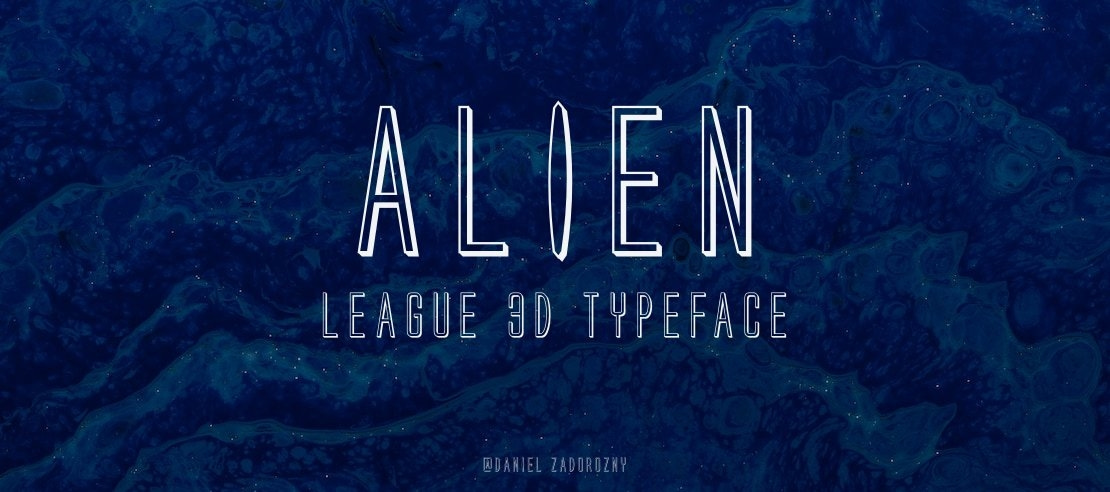 Alien League 3D Font Family