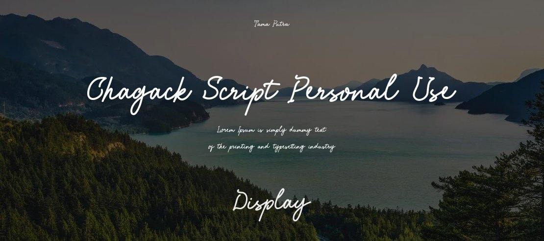 Chagack Script Personal Use Font Family