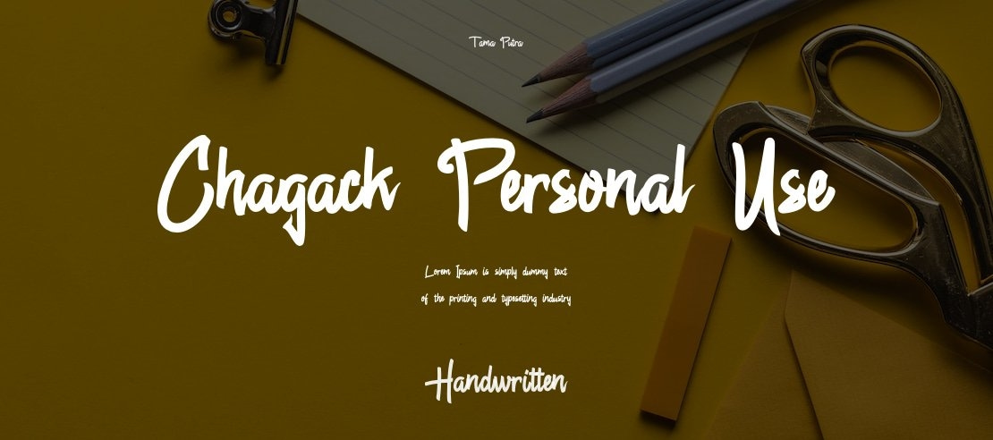 Chagack Personal Use Font