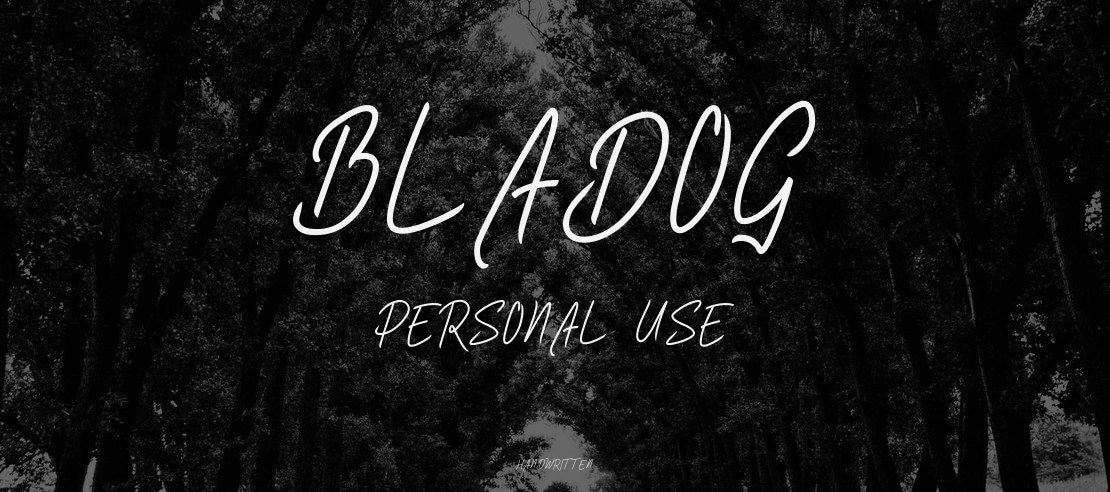 Bladog Personal Use Font