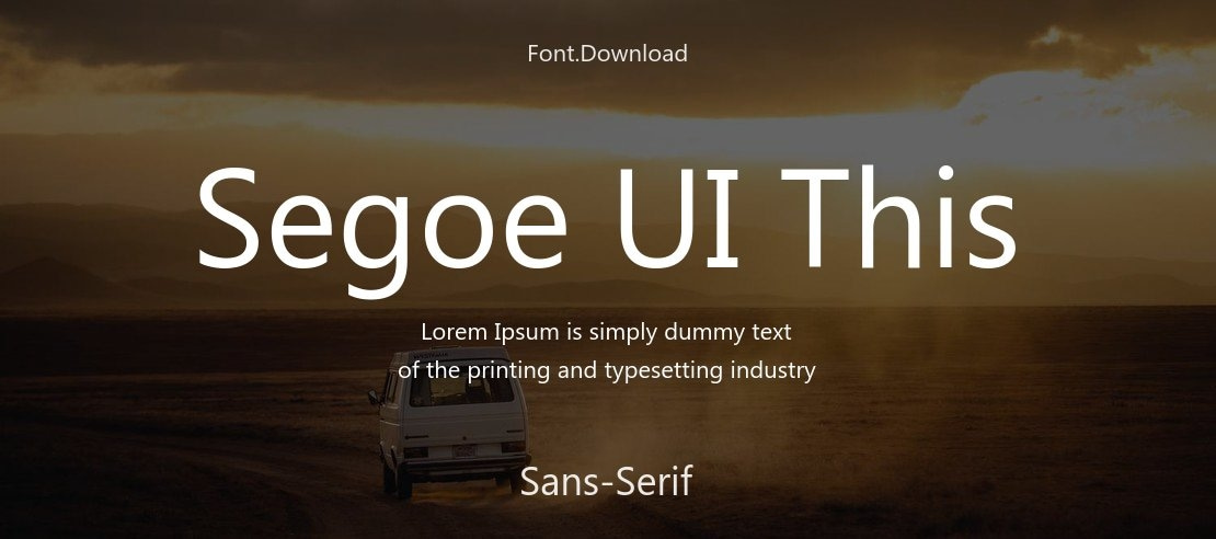 Segoe UI This Font Family
